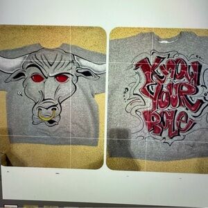 The Rock “Brama Bull” sweatshirt with “know your role “ vintage 2000